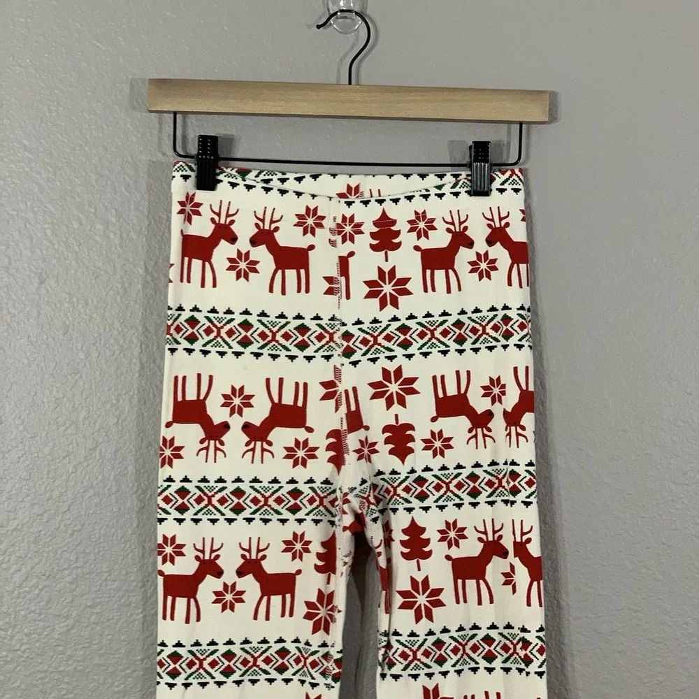 Hanna Andersson Size 14 160cm Organic Cotton Fair Isle Christmas Reindeer‎ Pants